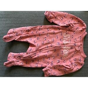 Carter's Newborn Pink Floral 2‎ Way Zipper Footed Pajamas Onesie Romper